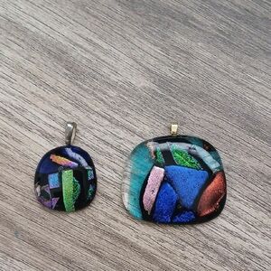 Multicolor Glass Pendant Set
